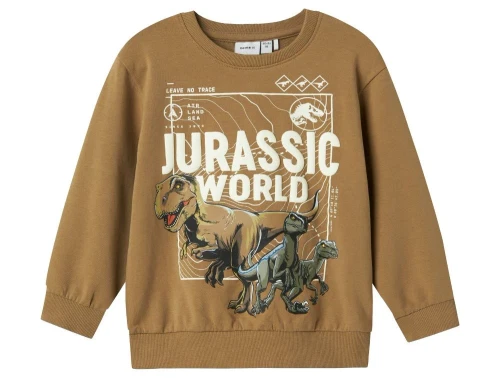 Brun sweatshirt med print af Jurassic World fra Name It elmwood 13240637